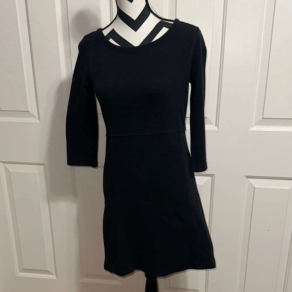 525 America Classic Black 3/4 Sleeve Dress